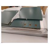 VEIKOUS 31.6 in. H x 23.6 in. W x 11.8 in. D Freestanding Linen Cabinet with Adjustable Shelf, Teal Blue