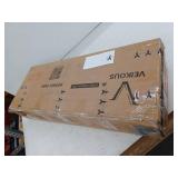 VEIKOUS 31.6 in. H x 23.6 in. W x 11.8 in. D Freestanding Linen Cabinet with Adjustable Shelf, Teal Blue