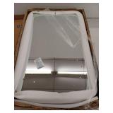 WallBeyond 16 in. W x24 in. H Rounded Rectangular Aluminum Alloy Metal Framed Medicine Cabinet with Mirror