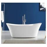 Allen + Roth Canberra Freestanding 60" Acrylic Bathtub- Retail: $869