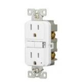 Eaton 15 -Amp 125-volt GFCI Residential Decorator Outlet  White