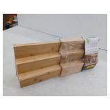 Style Selections 23-in W x 4.25-in H x 8-in D 3 -Tier Freestanding Bamboo Wood Spice Rack