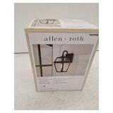 allen + roth Belasco 1 -Light 15-in H Black Hardwired Outdoor Wall Light