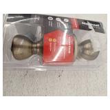 Kwikset Tylo Keyed Entry Door Knob in AB