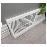 RELIABILT 2-1/2-in x 21-in 180-degrees Steel White Baseboard diffuser (Outside Width- 24-in)