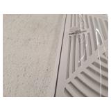 RELIABILT 2-1/2-in x 21-in 180-degrees Steel White Baseboard diffuser (Outside Width- 24-in)