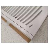 RELIABILT 2-1/2-in x 21-in 180-degrees Steel White Baseboard diffuser (Outside Width- 24-in)