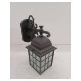 Project Source Outdoor Wall Lantern, Matte Black, Frosted  Glass