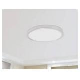 Project Source Adjustable Color Temperature 1 -Light 13-in Brushed Nickel Integrated LED Flush Mount Light
