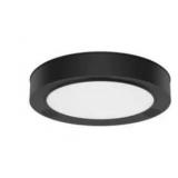 Project Source 1 -Light 13-in Matte Black Smart Integrated LED Flush Mount Light With Bluetooth And Remote