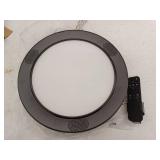 Project Source 1 -Light 13-in Matte Black Smart Integrated LED Flush Mount Light With Bluetooth And Remote