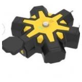 Utilitech 15 -Amp Single to five Yellow Basic Standard Adapter