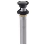Kohler Premium Matte Black 1-1/4 In. Clicker Drain with Overflow Rh1464524-bl