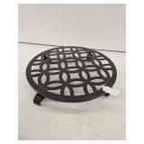 allen + roth 17-in L x 17-in D x 2.7-in H Black Plant Caddy (Incomplete)