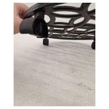 allen + roth 17-in L x 17-in D x 2.7-in H Black Plant Caddy (Incomplete)