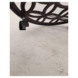 allen + roth 17-in L x 17-in D x 2.7-in H Black Plant Caddy (Incomplete)