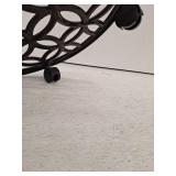 allen + roth 17-in L x 17-in D x 2.7-in H Black Plant Caddy (Incomplete)