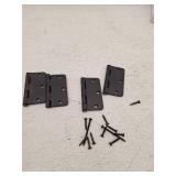 RELIABILT 3-1/2-in H x 1/4-in Radius Matte Black Mortise Interior Door Hinge, Set of 4