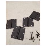 RELIABILT 3-1/2-in H x 1/4-in Radius Matte Black Mortise Interior Door Hinge, Set of 4