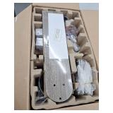 Harbor Breeze Sailor Bay 52-in Brushed Nickel with Auburn/Honey Blades Downrod or Flush Mount Ceiling Fan With Light 5 -Blade