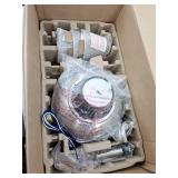 Harbor Breeze Sailor Bay 52-in Brushed Nickel with Auburn/Honey Blades Downrod or Flush Mount Ceiling Fan With Light 5 -Blade