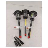 Harbor Breeze Round Path 15 -Lumens Black Solar LED Outdoor Path Light, 3 Pack