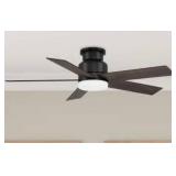 Harbor Breeze Bristle 44-in Ceiling Fan With Light, Matte Black with Matte Black Blades