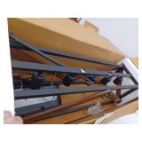 Kichler Barrington 5 -Light Distressed Black and Wood Tone Farmhouse Linear Large Hanging Light