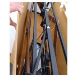 Kichler Barrington 5 -Light Distressed Black and Wood Tone Farmhouse Linear Large Hanging Light