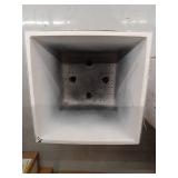 allen + roth Square 14.02-in W x 14.02-in L White Resin Indoor/Outdoor Self Watering Planter