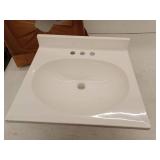 Project Source Dover 18-in Navy Blue Single Sink Bathroom Vanity with White Cultured Marble Sink