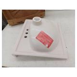 Project Source Dover 18-in Navy Blue Single Sink Bathroom Vanity with White Cultured Marble Sink