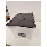 Style Selections 12-Gallon Clear Tote with Hinged Lid