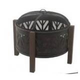 Style Selections 31-in W Steel Round Portable Wood-Burning Fire Pit