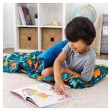 Kids Original Nap Mat Cozy Kids Sleep Mat with Pillow, Ideal for School & Travel - Jurassic Dinosaurs - Retail: $60