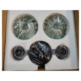 Mid Century Vanity Light Black Bathroom Wall Light Fixtures Green Glass Wall Sconce lamp Ribbed Glass Shade Modern Art Deco Vanity Lights for Over Mirror Bedroom Hallway 2 Lights - Retail: $84