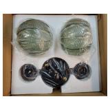 Mid Century Vanity Light Black Bathroom Wall Light Fixtures Green Glass Wall Sconce lamp Ribbed Glass Shade Modern Art Deco Vanity Lights for Over Mirror Bedroom Hallway 2 Lights - Retail: $84