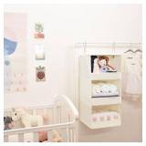 3-Shelf Hanging Organizer, Foldable Hanging Closet Storage, Hanging Shelves for Wardrobes & RV Closet, Beige, 29½ H X 12" W X 12" D, 1-Pack - Retail: $15"