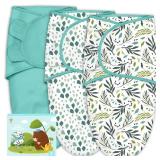 Cute Castle 3-Pack Baby Swaddle Sleep Sacks - Newborn Swaddle Sack - Ergonomic Baby Swaddles Blanket Warp for Boys and Girls - Baby Essentials (0-3 Months - Green) - Retail: $19