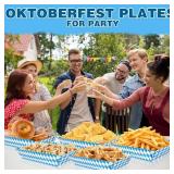 Oktoberfest Decorations,100 PCS Oktoberfest Paper Food Trays with 4 Designs, Oktoberfest Disposable Serving Tray for Oktoberfest Party Supplies, Oktoberfest Decorations - Retail: $18