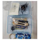 Fishing Rod Guides Tips Repair Kit,8 Size Pole Guides and 9 Size Tips Replacement Kit Wrapping Thread and Tape for Freshwater Saltwater. MISSING GLUE. - Retail: $16