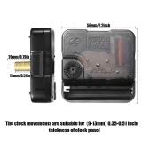 4 Pcs Quartz Clock Mechanism Replacement Kit with 4 Types of Walnut Wood Clock Hands for DIY Repair Parts Accessories(Fit for 14 Inch Clock) - Retail: $18