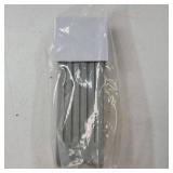 2 Pack Rubber Door Stopper Wedge - Grey Non-Slip Soft TPR High-Elastic & Zinc Alloy Metal Material Door Stops for Bottom of Heavy Duty Door Wall Protector for Home & School with Self Adhesive Holder -