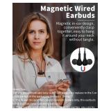 USB C Headphone for Samsung S25 FE S24 A16 A17 Wired Earbuds Magnetic in-Ear Type C Earphone with Microphone Volume Control Bass Stereo Noise Canceling for iPhone 17 Pro Max Air 16 16e 15 Pixel 10 9a 