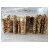 300Pieces Gold Plastic Silverware - Heavy Duty Gold Disposable Utensils - Vintage Plastic Cutlery Set Includes 100 Forks, 100 Spoons, 100 Knives for Dinner Parties Weddings - Retail: $50