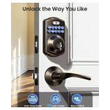 Keyless Entry Door Lock with 2 Lever Handles - Electronic Keypad Deadbolt, Easy Installation Digital Smart Front Door Lock Set, Oil Rubbed Bronze - Retail: $59