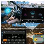 Double Din Car Stereo with Apple Carplay and Android Auto,7 Inch Full HD Touchscreen Car Radio Bluetooth, Car Stereo with Backup Camera, Support Mirror Link, Steering Wheel USB/AUX/Subwoofer. SCREEN C
