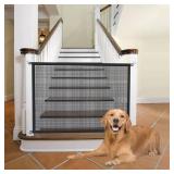 2-Pack Dog Gate for Stairs Pet Gates for The House: Dogs Screen Mesh Gate for Doorways Stairways Indoor Safety 29 inches Tall, 38 inch Wide - Retail: $23
