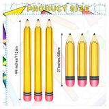 6 Pcs Large Inflatable Pencil Balloons Back to School Inflatable Pencil Balloon Graduation Party Decoration for Back to School Classroom Garden Room Birthday Party Decorations - Retail: $13