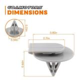 20 PCS Wheel Arch Trim Clips, Grey Fender Fastener Rivet Retainers Replacement for Mini Copper R50 R52 R53 R56 Replacement 07132757821 - Retail: $7